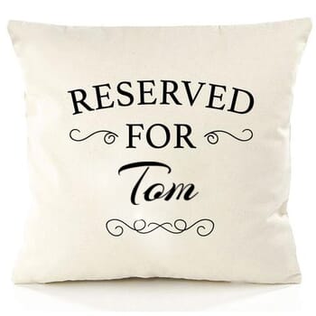 personalized product - white cushion