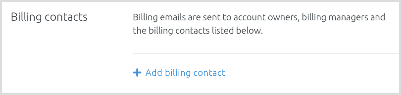 Add billing contact