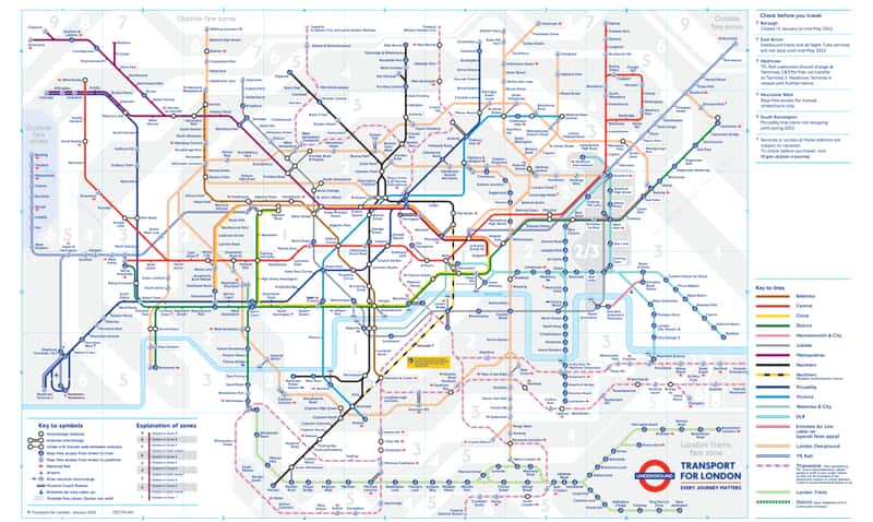 London Zone Map Tube Tube Map London