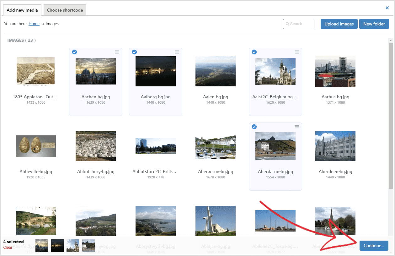 Select responsive images in Sirv Library Select responsive images in Sirv Library