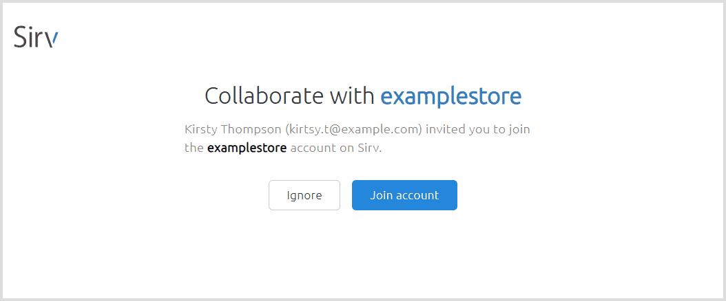 Screenshot of collaborate with account form if a user is logged in