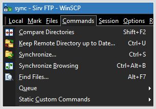 Keep remote directory up to date - menu