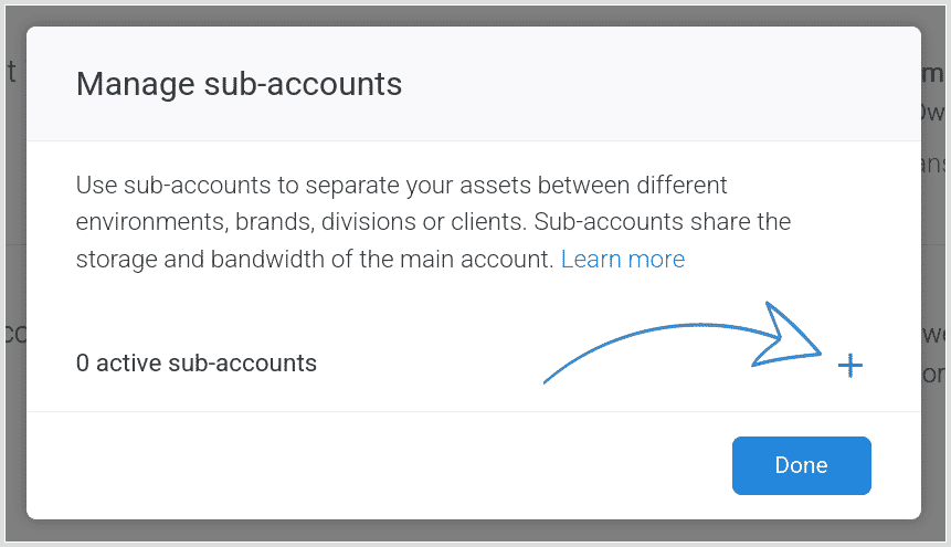 Create a sub-account