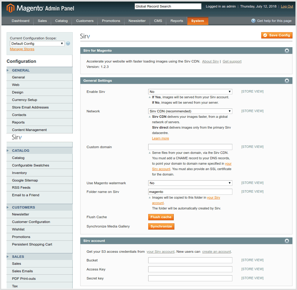 Magento CDN settings for Magento 1