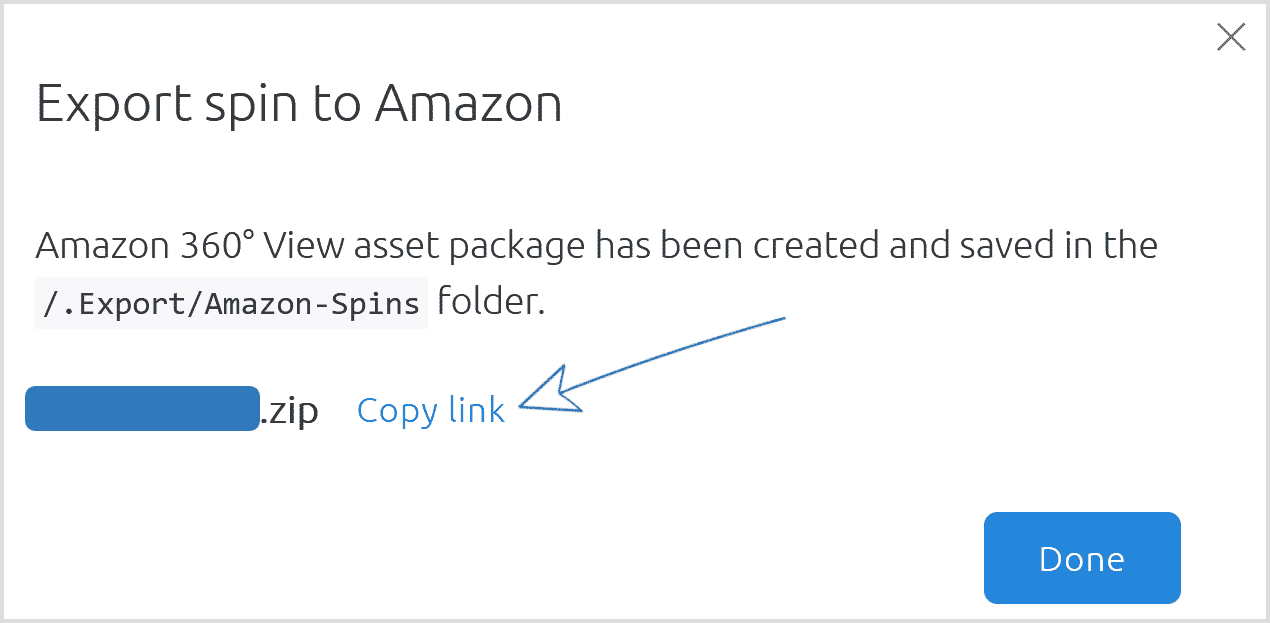 Send ZIP file url to your Amazon manager