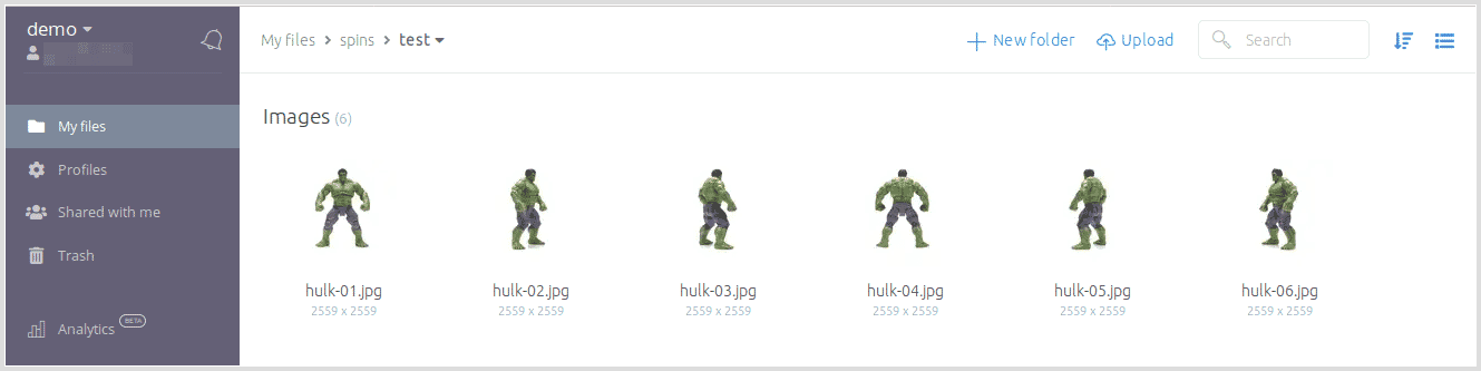 Images in a folder
