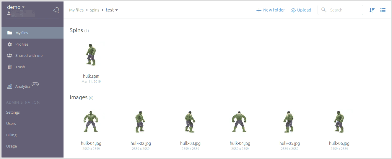 Newly generated spin file