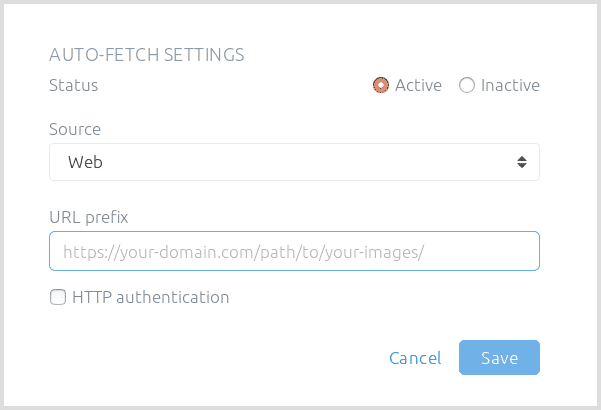 Configure HTTP image fetching