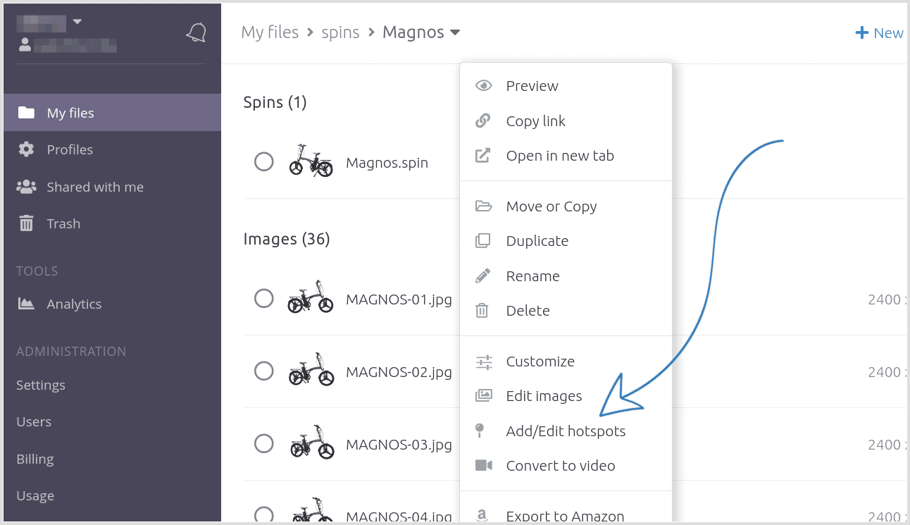 Open the Hotspot Editor