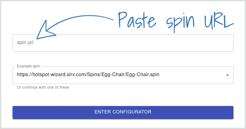 Paste your spin URL