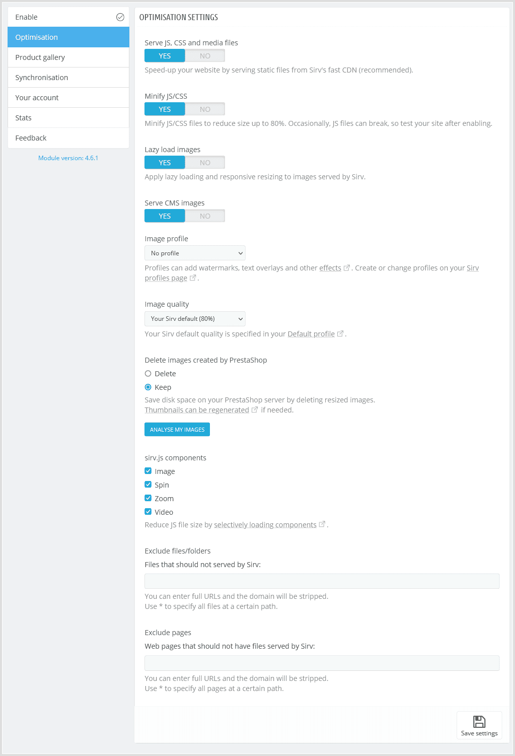 Change your CDN settings