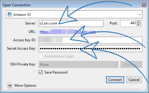 cyberduck s3 bucket path