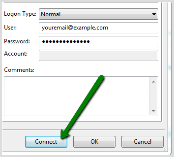 Connect with FileZilla