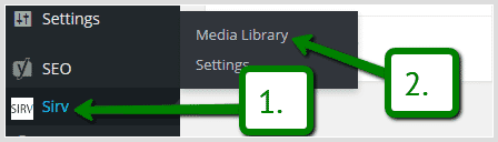 Upload images via Sirv Media Library