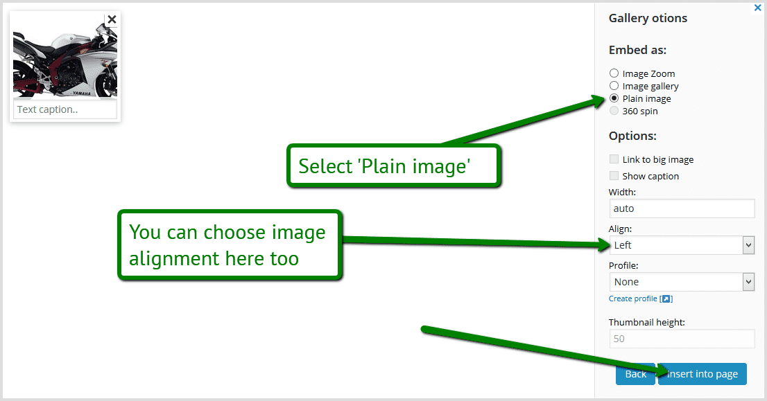 Insert Sirv image into WordPress page or post
