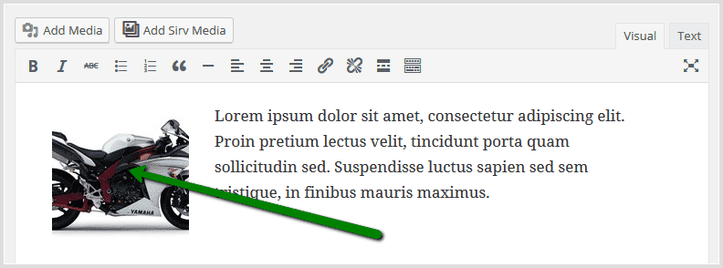 Sirv image appears as a thumbnail