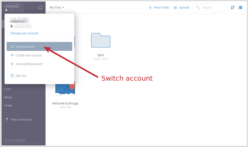 Switch Between Your Sirv Accounts