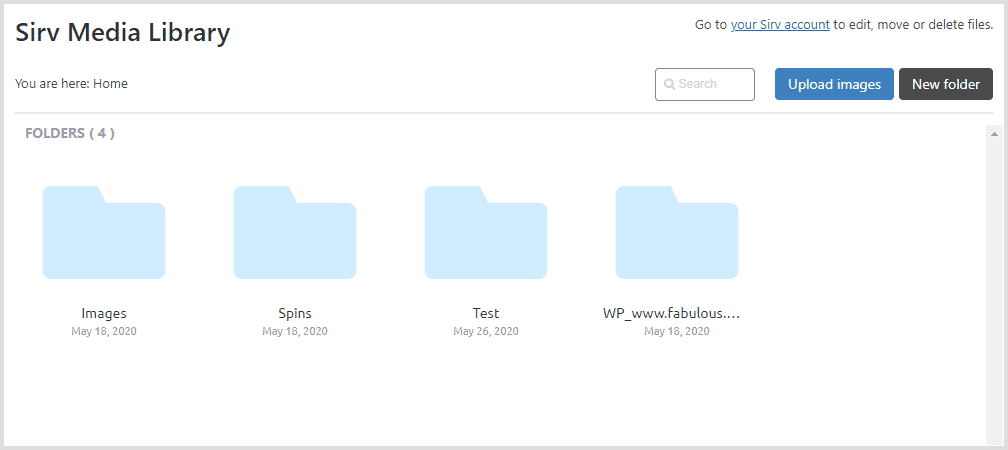 Upload images to Sirv Media Library Upload images via Sirv Media Library