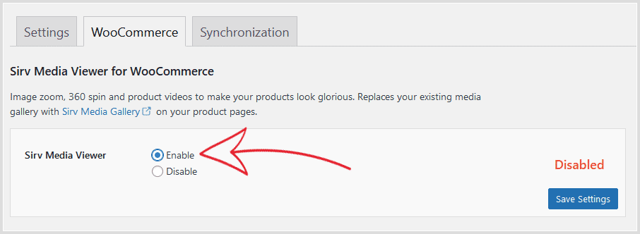 how to enable Sirv JS 3 in WooCommerce